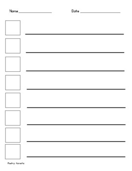 Acrostic Poem Template Blank by Simply Sane | TPT