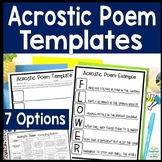 Acrostic Poem Template: Includes 7 Templates, Example Poem