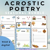 Acrostic Poem Templates Bundle | Poetry | Writing