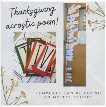Preview of Acrostic Poem Thanksgiving Art!