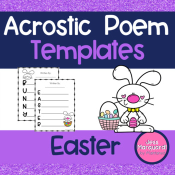 Preview of Acrostic Poem for Easter - Templates!