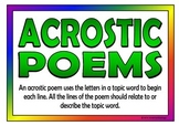 Acrostic Poems Templates for Student's Own Work