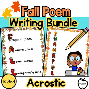 Acrostic Poems Bundle by Tutoring Teacher | TPT
