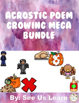 Preview of Acrostic Poems Growing Mega Bundle