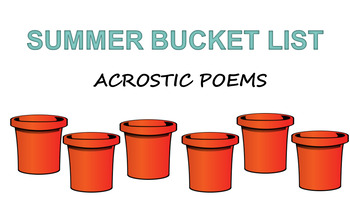 Preview of Acrostic Poems : Summer