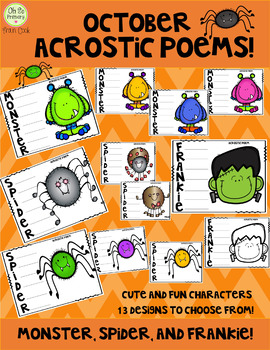 Preview of Acrostic Poems for October; Poetry, Creative Writing, October Poetry
