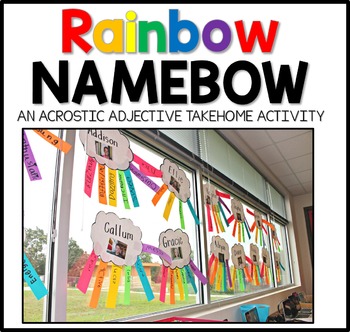 Preview of Acrostic Rainbow Name-bow