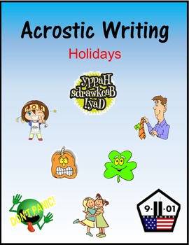 Preview of Acrostic Writing - Holidays