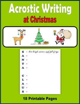 Preview of Acrostic Writing at Christmas