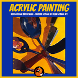 Acrylic Painting Art Project Silverware Middle School Art 