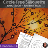 Acrylic Painting - Circle Tree Silhouette