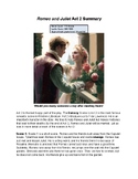 Act 2 Summary - Romeo and Juliet - Print & Teach ESL Reading