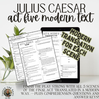 Preview of Act 5: Julius Caesar