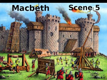 Preview of Act 5 Macbeth PowerPoints Breakdown Each Scene 60+ Slides & Questions