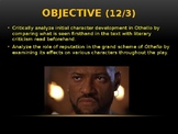 Act I Othello Lessons in PowerPoint Slides (One Week)