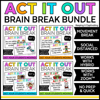 Preview of Act It Out Brain Break Bundle