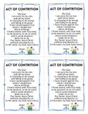 Act of Contrition Prayer Cards for Catechism, Catholic Sch