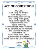 Act of Contrition Prayer Poster for Catechism, Catholic Sc