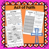 Act of Faith Prayer Lesson, Prayer Cards, Poster, and Worksheets