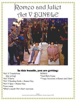 Preview of Acting Out Romeo and Juliet--Act V Bundle