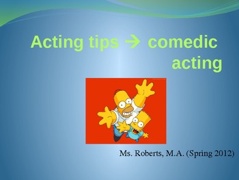 Preview of Acting Tips - Comedic Acting