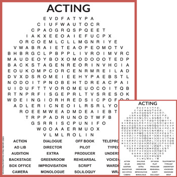 Preview of Acting Word Search