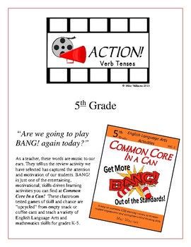 Preview of Action! 5th Grade Verb Tenses Game Packet