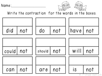 Contractions Worksheets Contractions Games by 1st Grade Salt Life