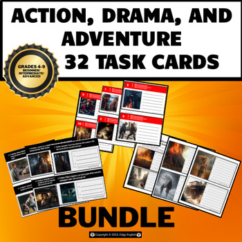 Preview of Action, Drama, and Adventure Bundle: ESL Task Cards