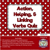 Action, Helping, & Linking Verbs Quiz