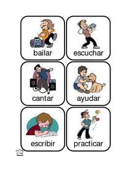 Preview of Action Kids - Spanish Verbs