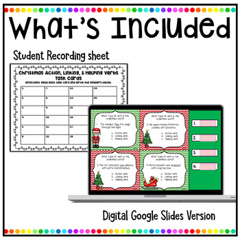 Helping Verbs and Linking Verbs Task Cards