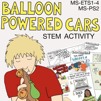 Preview of Action Reaction STEM Challenge- Balloon Powered Cars Forces and Motion Activity