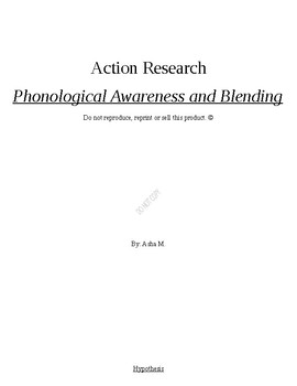 Preview of Action Research on Phonological Awareness and Blending