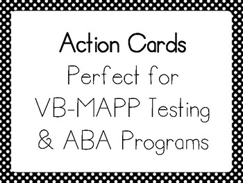 Preview of Action Tacting Cards VB-MAPP ABA Program