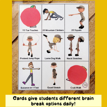 Exercise in the Classroom Brain Break Physical Activity Tic Tac Toe Cards