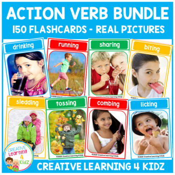 Preview of Action Verb Card Bundle