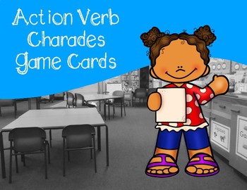 Preview of Action Verb Charades Game Cards