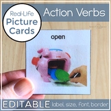 Action Verb Picture Cards | Photo Card Visuals Special Education & Speech