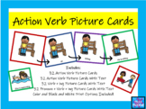 Action Verb Picture Cards, Verb + ing and Pronoun + Verb+ing Activity