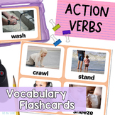Action Verb Vocabulary Flashcards ESL Speech Life Skills w