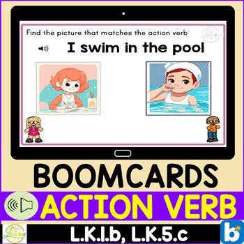 Preview of Action Verbs Boom Cards™ | Identifying Verbs