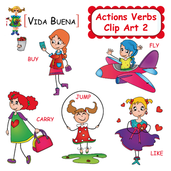 Preview of Action Verbs Clip Art 2