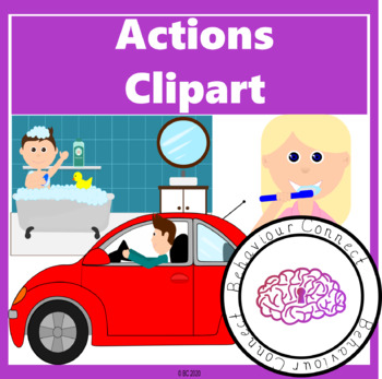 Preview of Action Verbs: Clipart