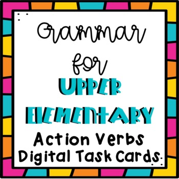 Preview of Action Verbs Digital Task Cards