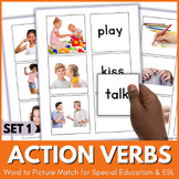 Action Verbs ESL Activity Word to Picture Match Speech The