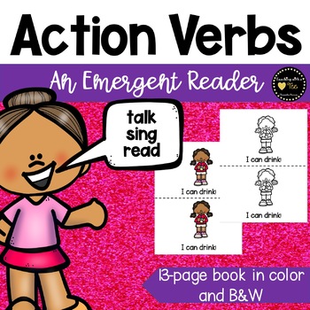 Preview of Action Verbs Emergent Reader