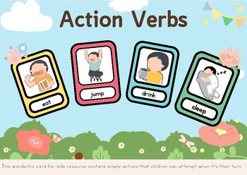 Preview of Action Verbs Flashcards
