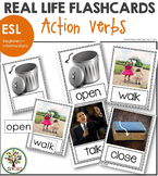 Action Verbs ESL Flashcards - Real Life Photos