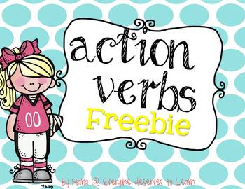 Preview of Action Verbs Freebie